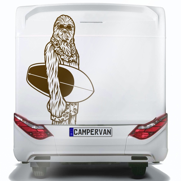 Car & Motorbike Stickers: Chewbacca surfer