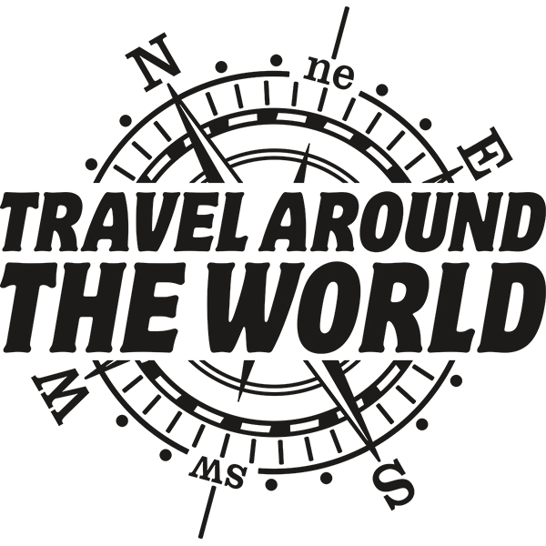 Camper van decals: Travel around the world, in english
