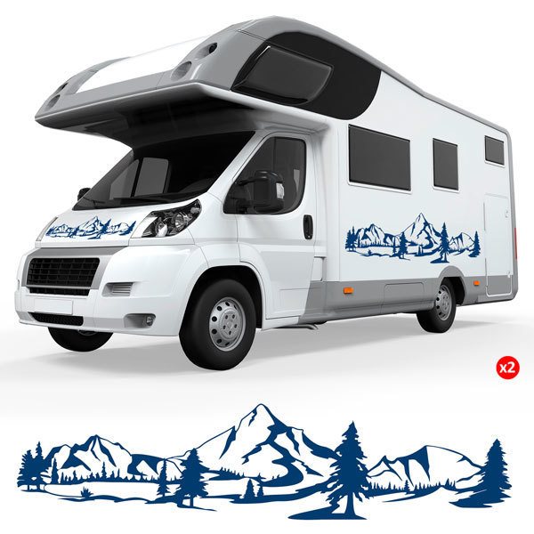 Stickers Camping Car Montagne