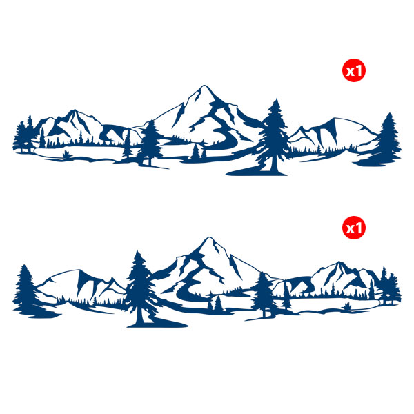 Camper van decals: Mountain landscape