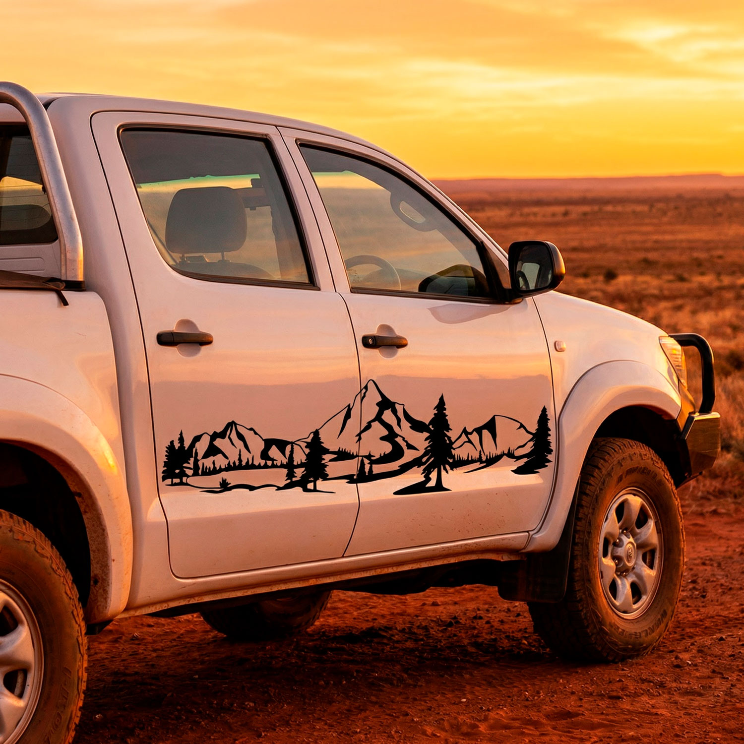 Camper van decals: Mountain landscape