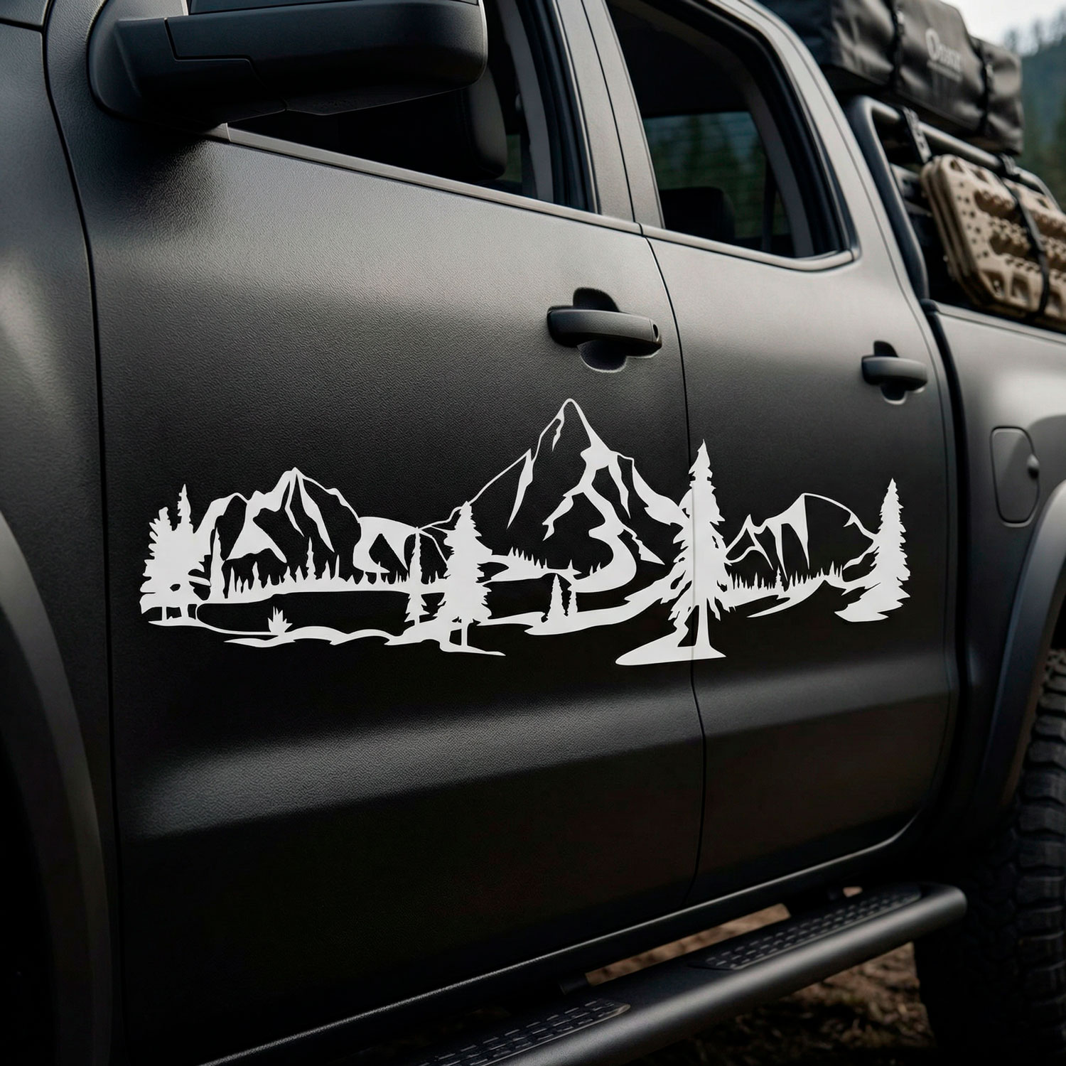 Camper van decals: Mountain landscape