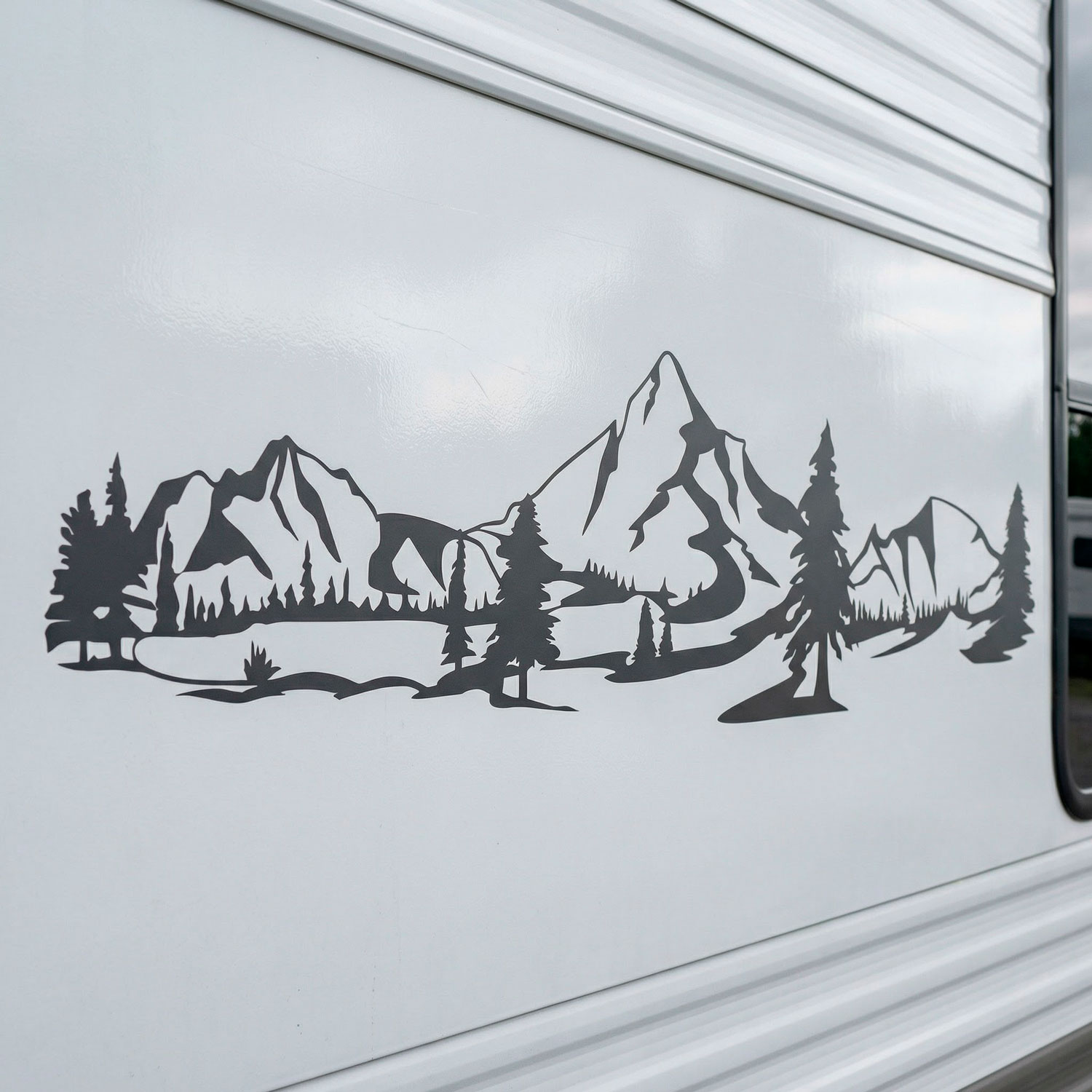 Camper van decals: Mountain landscape