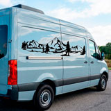 Camper van decals: Mountain landscape 7