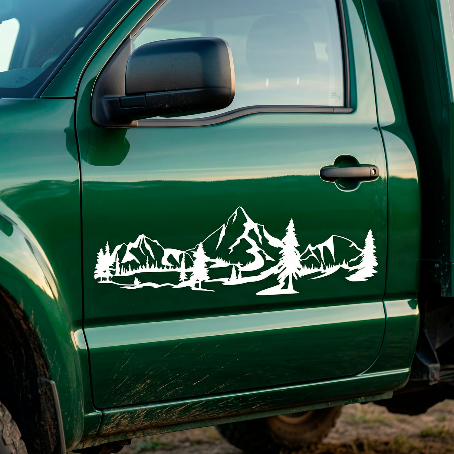 Camper van decals: Mountain landscape