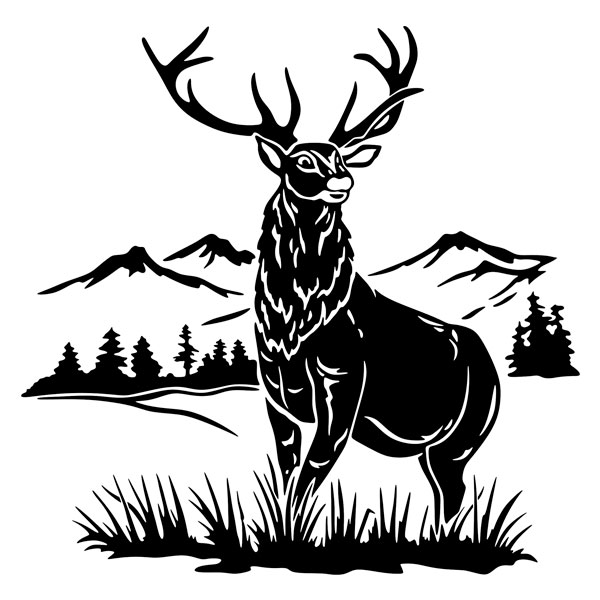 Camper van decals: Deer in the forest