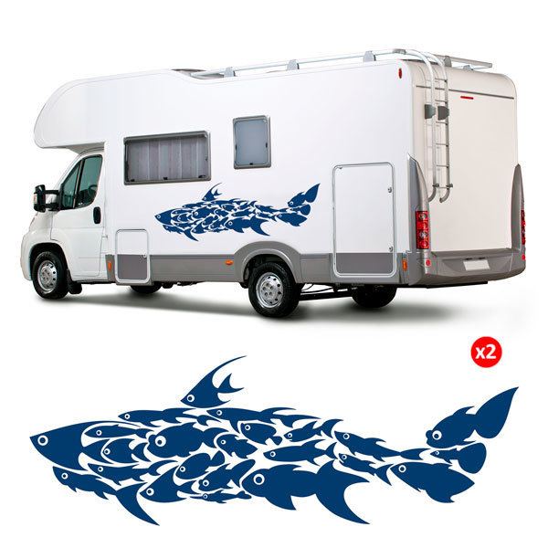 Car & Motorbike Stickers: Silhouette with fish