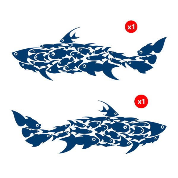 Car & Motorbike Stickers: Silhouette with fish