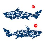 Camper van decals: Silhouette with fish 2