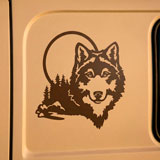 Camper van decals: Wolf in the forest 12