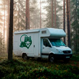 Camper van decals: Wolf in the forest 15
