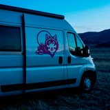 Camper van decals: Wolf in the forest 17
