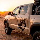 Camper van decals: Wolf in the forest 3