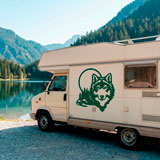 Camper van decals: Wolf in the forest 21