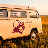 Camper van decals: Wolf in the forest 22