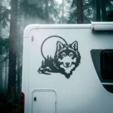 Camper van decals: Wolf in the forest 4