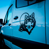Camper van decals: Wolf in the forest 5