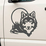 Camper van decals: Wolf in the forest 8