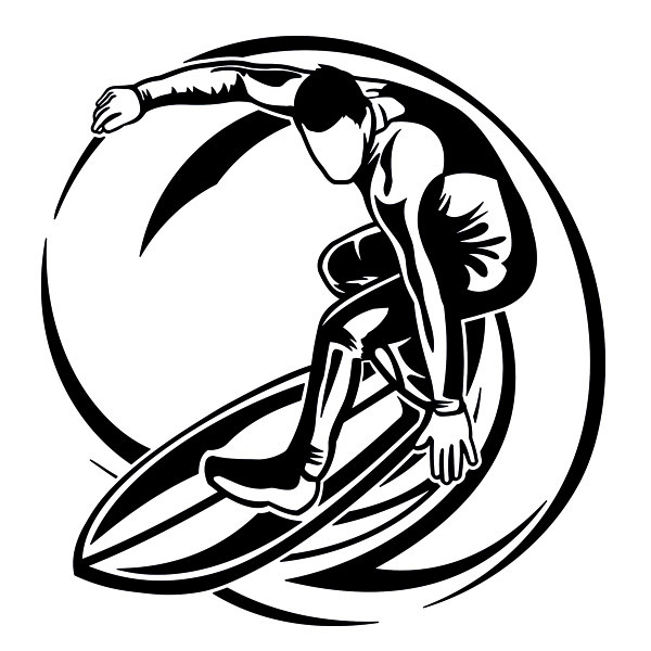 Car & Motorbike Stickers: Surfing a big wave