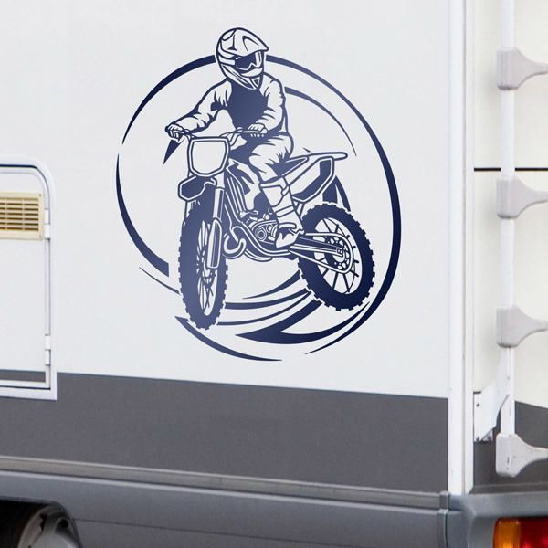 Camper van decals: Trial bike