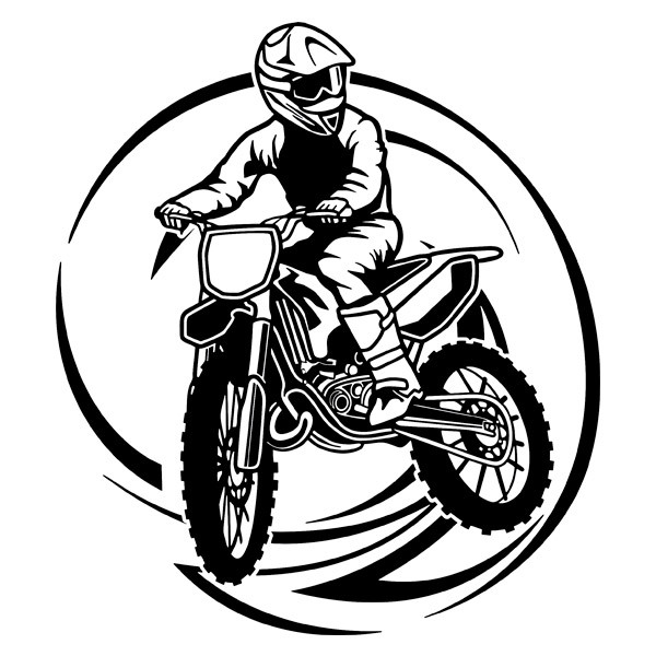 Car & Motorbike Stickers: Trial bike