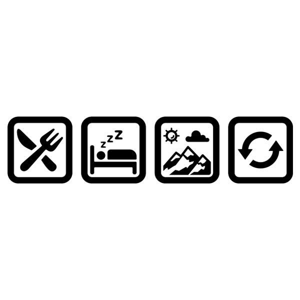 Car & Motorbike Stickers: Symbols mountain routine