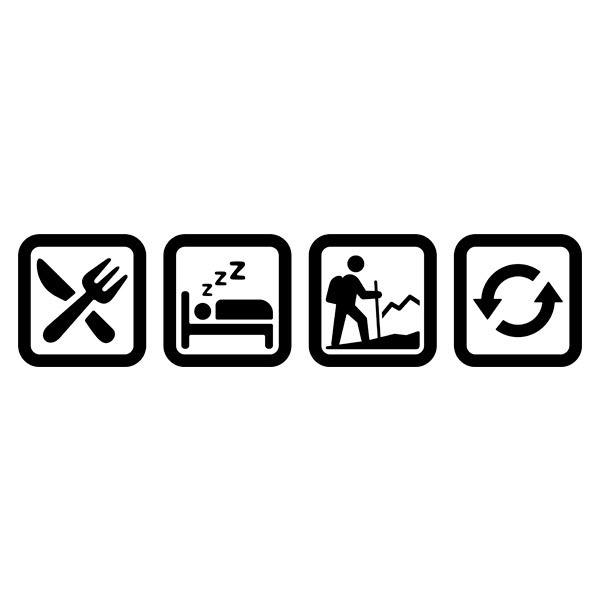 Camper van decals: Symbols routine excursions