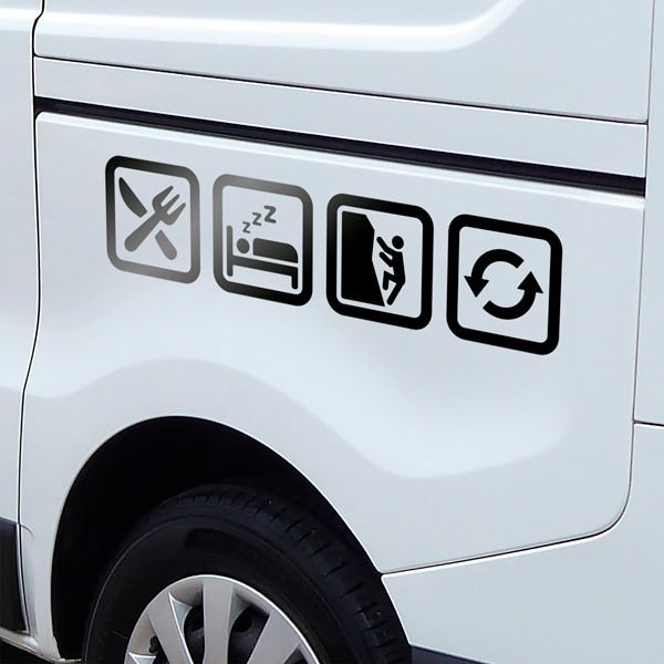 Car & Motorbike Stickers: Symbols Routine climbing