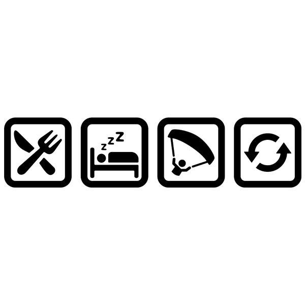 Camper van decals: Symbols Routine Paragliding