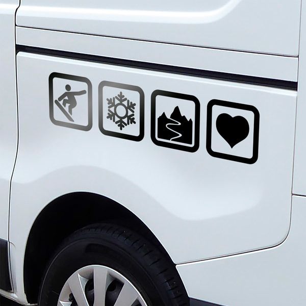 Camper van decals: Love for the Snow