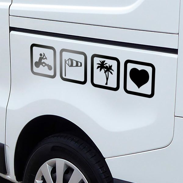 Car & Motorbike Stickers: Love for Kitebugging