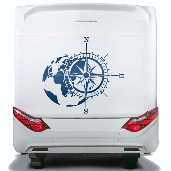 Car & Motorbike Stickers: Wind Rose and World II