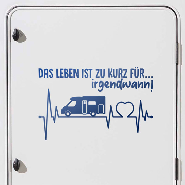 Camper van decals: Caravan Phrase in German