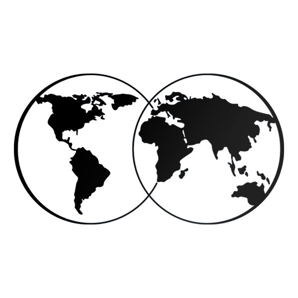 Camper van decals: Circular World Map