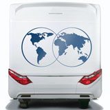 Camper van decals: Circular World Map 2