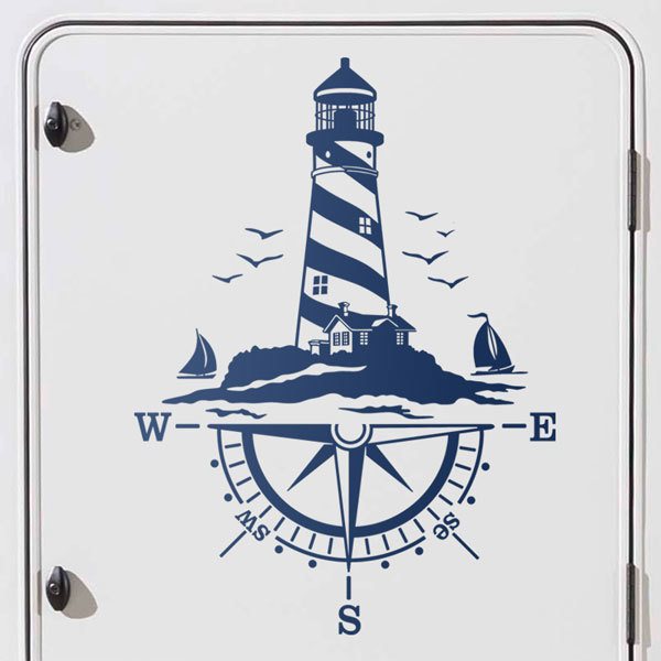 Car & Motorbike Stickers: Lighthouse and Comb of the Winds 0