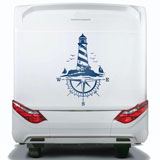 Camper van decals: Lighthouse and Comb of the Winds 2