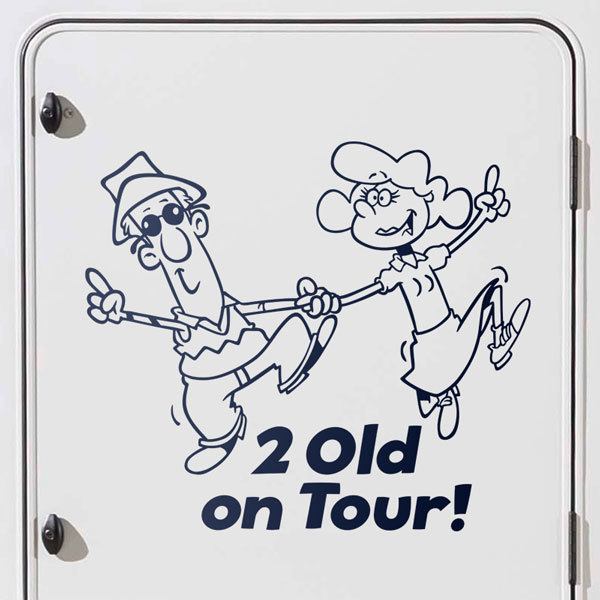 Camper van decals: 2 Old on Tour!