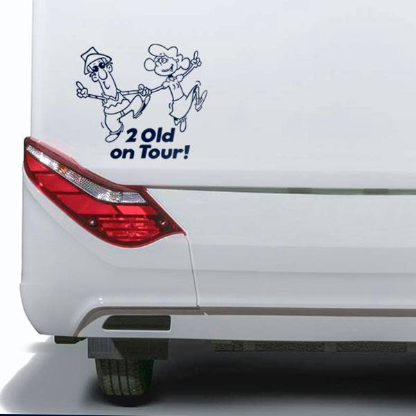 Camper van decals: 2 Old on Tour!