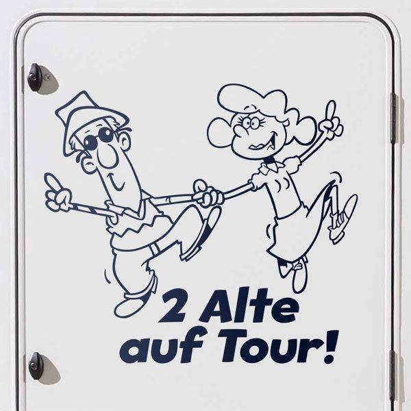 Camper van decals: 2 Alte auf Tour!