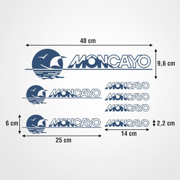 Car & Motorbike Stickers: Set 7X Moncayo