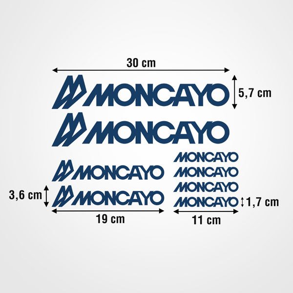 Car & Motorbike Stickers: Set 8X Moncayo