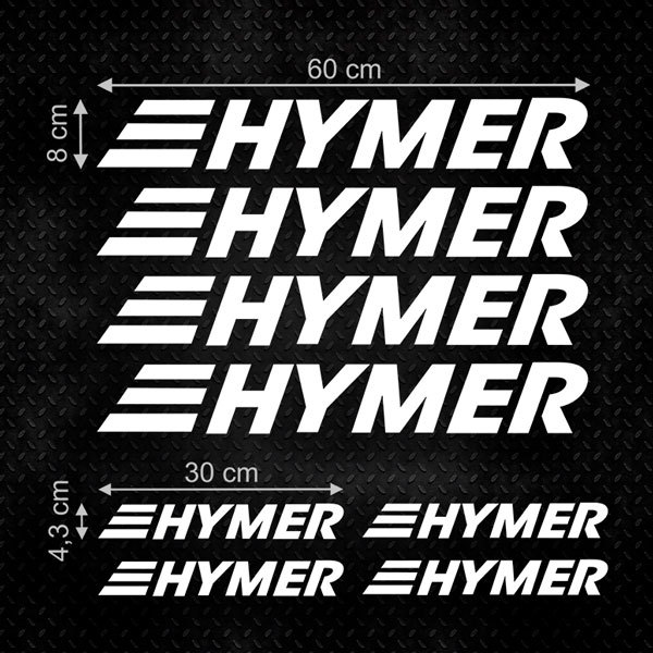 Camper van decals: Set 8X Hymer