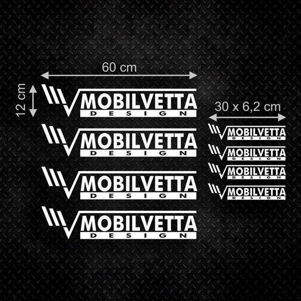 Car & Motorbike Stickers: Set 8X Mobilvetta Design 0