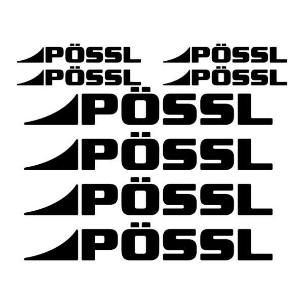 Camper van decals: Set 8X Pössl
