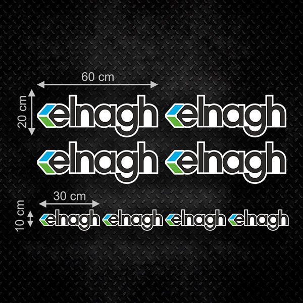 Car & Motorbike Stickers: Set 8X Elnagh Colour
