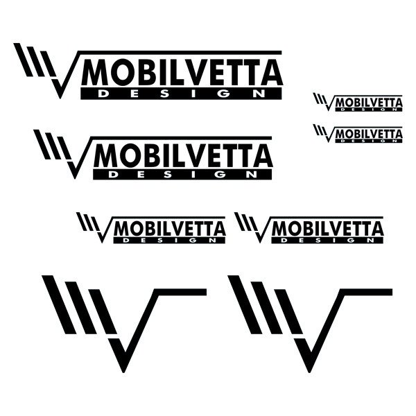 Camper van decals: Set 8X Mobiletta Design in two Colours