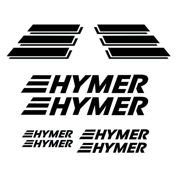 Camper van decals: 12X Hymer