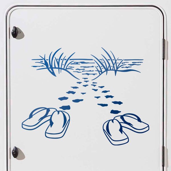 Car & Motorbike Stickers: Footsteps towards the Sea 0