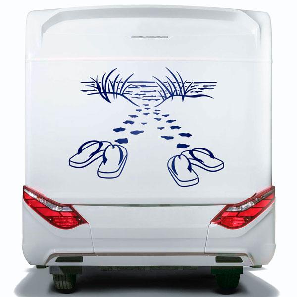 Car & Motorbike Stickers: Footsteps towards the Sea